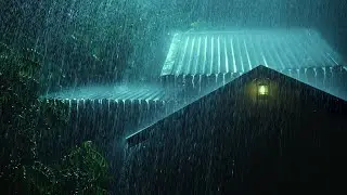 Enchanting You to Deep Sleep at Midnight with Heavy Rain & Gentle Thunder Sounds on Metal Tin Roof