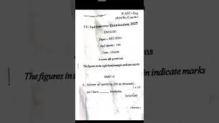 +3 2nd semester English question paper-AEC-II 2025