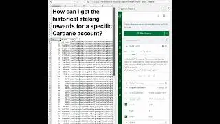 Get Blockfrost data in Excel and Google Sheets - Accounts Stake Address Rewards