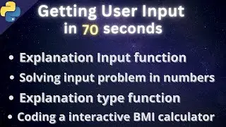 Get User Input in Python: input() Function and more! (Watch Now!)