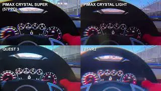[4K] Pimax Crystal Super vs Crystal Light vs Quest 3 vs PSVR2 (Through The Lens)