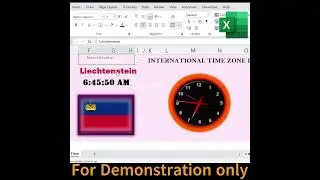 Excel International Time Zone Dashboard | Automatic Country Time Update with Analog & Digital Clocks