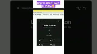Weather Forecasting App Source Code #webdeveloper #electricalengineering