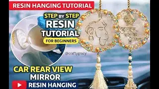 DIY Resin Car Rear View Mirror Charm | Step-by-Step Tutorial for Beginners | Easy Resin Art