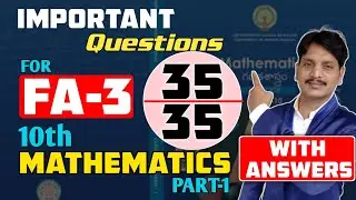 AP FA3 Class 10 Maths Important Questions 2025 | 10th Class FA3 Maths Question Paper