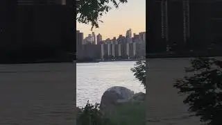A Sunset At Randalls Island Park With Views.