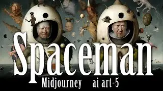 ai-art and storytelling, Spaceman, Hieronymus Bosch, Rembrandt, &Oslash;yvind Lothe, Midjourney5, Mubert,