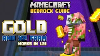 NEW GOLD and XP FARM Tutorial! | Minecraft Bedrock Guide 1.20!