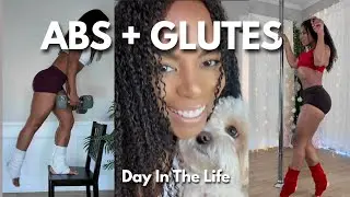 Realistic Day In The Life | Snow Day | Growing Glutes at Home | Core Training | Full Day Of Eating