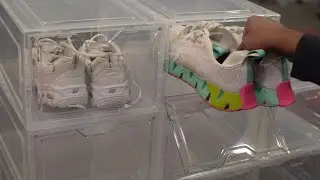 Overview & DEMO: Delamu 8-Pack Thicken & Stackable Shoe Storage Boxes with Magnetic Door