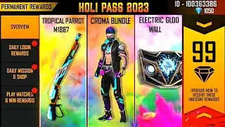 holi pass 2023 free fire new event
