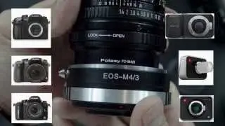 Canon FD, EF on a GH4, BMPCC, BMCC, MFT adaptor