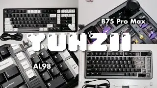 YUNZII B75 Pro Max & YUNZII AL98 | black keyboard unboxing, typing test, review🖤🐈&zwj;⬛✨