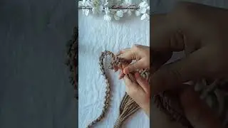 Easy Macrame curtain tie back | Curtain holder tutorial | #macrame #shorts #ytshorts #curtainholder