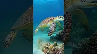 Mother Sea Turtle vs Barracuda: Reef Rescue in Action!