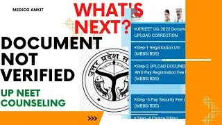 document not verified/#up neet counseling/what next