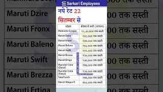 GST rate list of all car from Sep 2025 #carprice #gst2025 #marutisuzuki #hyundai