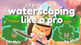 🌸Attempting To Waterscape a Cherry Blossom Flower in ACNH | Animal Crossing New Horizons - bb ep.16