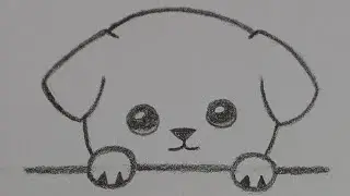How to Draw a Cute Puppy - Easy Step-by-Step//كيف ترسم جروًا لطيفًا بخطوات بسيطة 🐾
