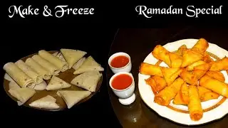 Make & Freeze | 1 Bite Chicken Samosa & Mini Chicken Spring Roll | (Ramadan Special Recipe)