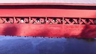DRONE PHOTOGRAPHY - Red Covered Bridges - Winter - DJI Phantom