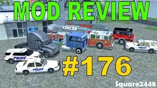 Farming Simulator 17 Mod Review #176 Semis, Police Cars & Fire Trucks