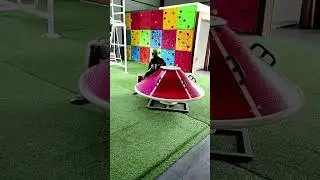 Businessman Testing Playground Equipment at a Factory in China | Product Demo and Review