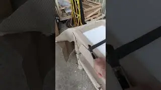 Unboxing teak console table 1m. Phuket warehouse.