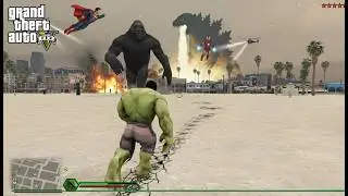 HULK vs KING KONG in GTA 5 🔥 6-Star Wanted Level Chaos! (GTA V Mods) #3