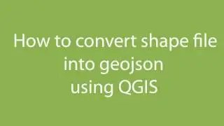 How to Convert Shape file into geojson