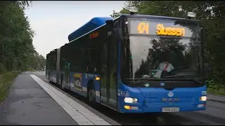 Sweden, Stockholm, bus 474 ride from Kolvik to Slussen
