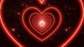 Heart Tunnel❤️Red Heart Background│Moving Background - Heart Wallpaper Video - Background Lights