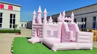 Pink Jumping Castle + Slide Combo | Perfect for Weddings & Parties!