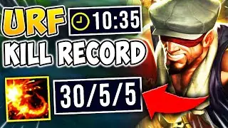I GOT 30 KILLS IN 10 MINUTES!! LEE SIN URF GAMEPLAY 2019 - League of Legends