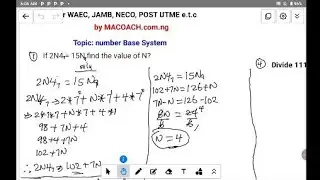 2026 JAMB,  WAEC, Mathematics likely questions and answers lesson DAY1