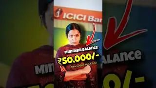 ₹50,000 Minimum Balance Or ₹500 fine? Big Update from ICICI! #shorts #sujiview