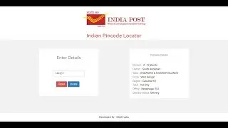 Pincode locator tool | Indian pin code location finder | webdlab