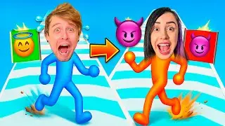 O BEM CONTRA O MAL… QUEM VENCE?! 👿😇 FAÇA a ESCOLHA CERTA pra VENCER no TALL MAN RUN! Pai e Mãe
