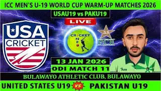 United States U19 vs Pakistan U19 | USAU19 vs PAKU19 | 11th Warmp-up ODI Match of ICC U19 WC 2026
