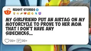 My girlfriend put an AirTag on my motorcycle to prove to her mom that I don't have any #reddit 