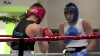 Ryan Gibbs vs Callum Simpson Irlam's Boxing Academy show Nov 2013