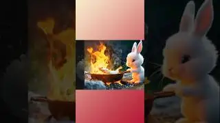 ☞︎︎︎A Cute Bunny Caught the Fish🐰🐟 #cutebunny #fish #cuteanimals #ai