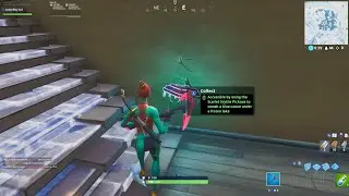 Fortbyte: 94/ use the scarlet scythe pickaxe to smash a blue canoe under a frozen lake
