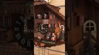HONES QUARTZ KISSING COUPLE CHALET CUCKOO CLOCK WITH MUSIC AND DANCERS | THE CUCKOO HAUS | SINGAPORE