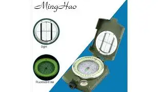Metal case compass with 360 degree scale