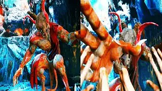 pc horror game👹scorn enormous chort HD boss entry big boss #shorts