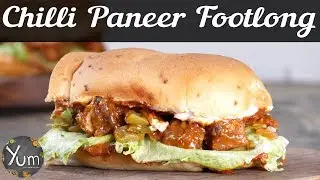 Chilli Paneer Footlong | Chilli Paneer Footlong Recipe