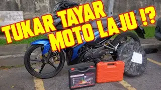 Cara Tukar Tayar Motor Sendiri | Y15R | Tak ‘Susah’ Pon