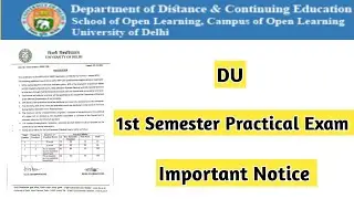 Du 1st Semester Practical Exam Notice | Ran2goal (DU SOL) #du #dusol #admission