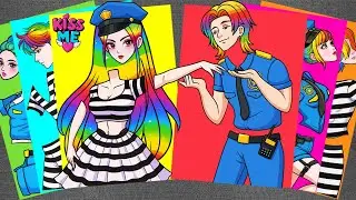 [🐾Paper diy🐾] RAINBOW LOVE STORY💕 HUNTRIX MIRA and SAJA BOYS - KPOP DEMON HUNTERS Sticker Book, ASMR